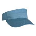 Laundered Chino Twill Visor with Hook and Loop Closure (Light Blue)